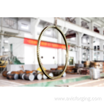 movable seal ring forging for spherical valve assembly